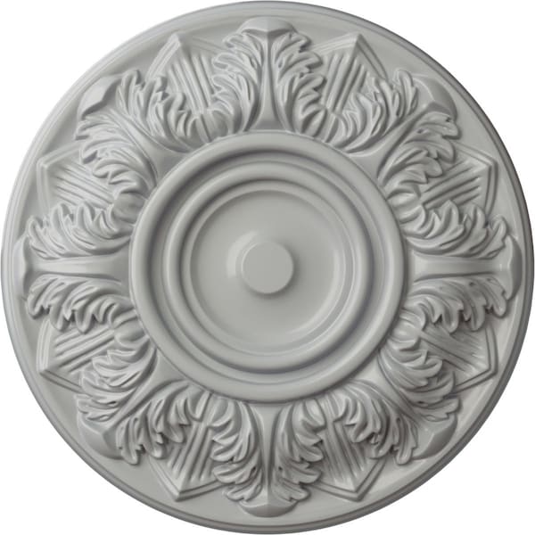 Ekena Millwork Whitman Ceiling Medallion (For Canopies up to 3 3/4"), Hand-Painted Frost, 13"OD x 1 3/8"P CM13WHFRF - main